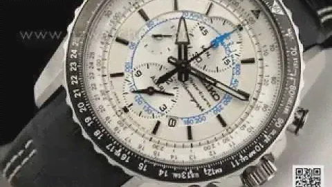 Seiko Sportura Aviaton Chronograph Sapphire Mens Watch SNAF01P1