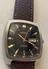 Seiko Recraft Series Green Dial Mens Automatic Watch 7S26-04V0 Brown Calf Band