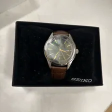 Seiko Mens Essentials Solar 100m Stainless Steel/Brown Leather Watch SNE529