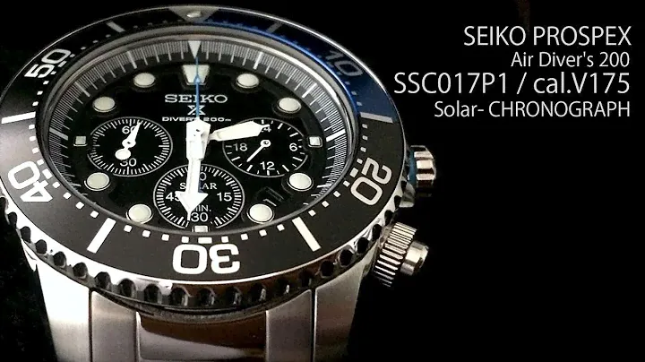 SEIKO PROSPEX SSC017P1 Air Diver's 200m V175-0AD0 Солнечный хронограф